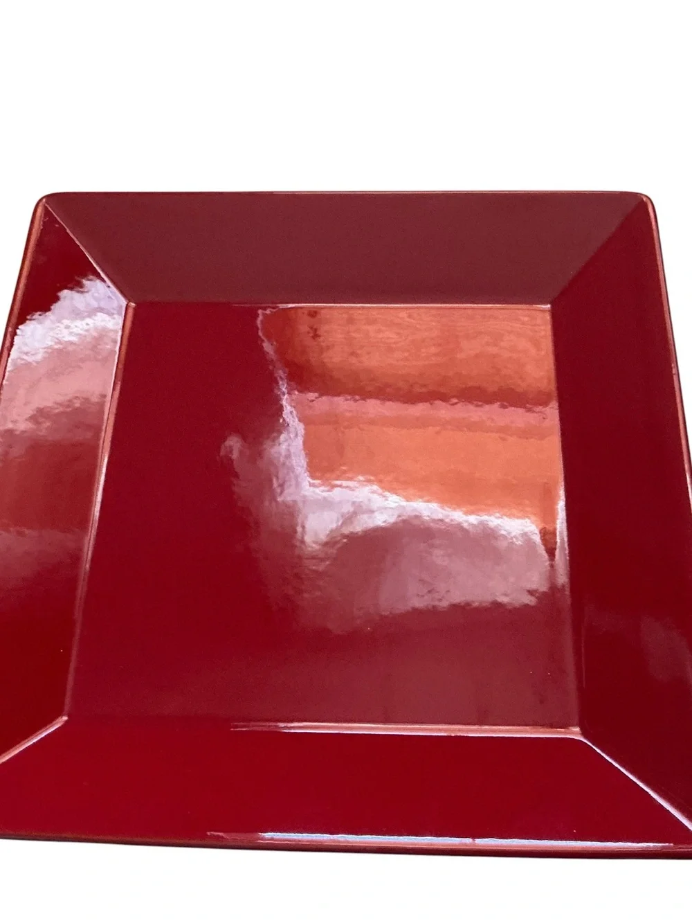 Waechtersbach Germany cherry red square dinner plate